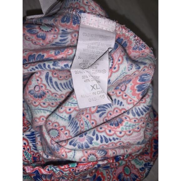 Sussan Women’s Floral Pink And Blue Wide Leg Pants - Size XL - Picture 5 of 7